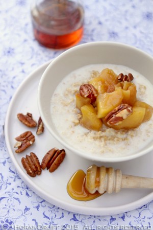 Spiced apple, maple and toasted pecan oat porridge - Cooksister | Food ...