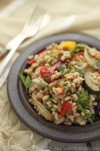 Farro and roasted vegetable salad - an Olympic dish - Cooksister | Food ...