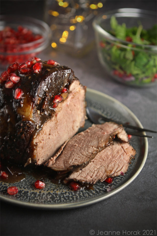 Festive Roast Lamb With Pomegranate Glaze - Cooksister | Food, Travel ...